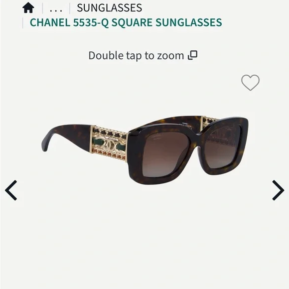 CHANEL Brown and Gold Square Sunglasses